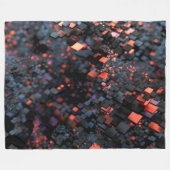 アイソメメータ（黒） フリースブランケット (正面(横))