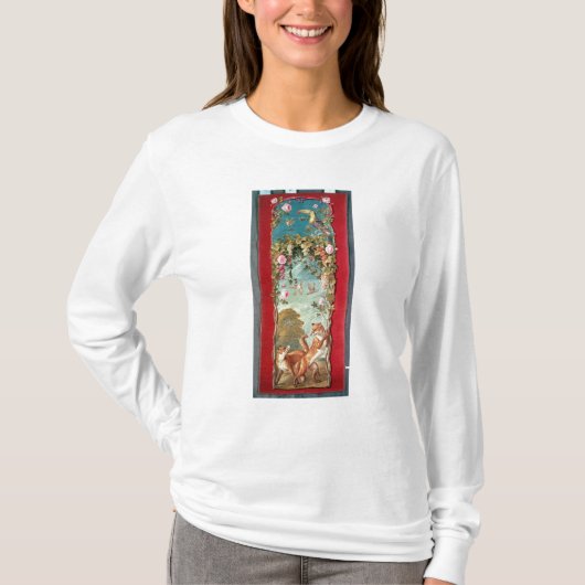 アイソーポスの寓話キツネおよびブドウ Tシャツ (正面)