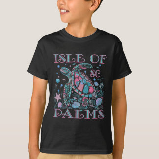 アイソ・オブ・パームズSC タートルラバー カラフルビーチの思い出 Tシャツ