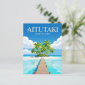 アイタウタキ島のラグーン クック諸島 ポストカード (スタンド正面)