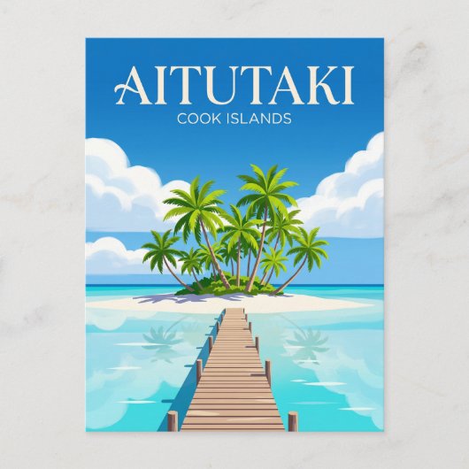 アイタウタキ島のラグーン クック諸島 ポストカード (正面)