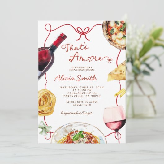 アイタリアンモアブライダルシャワー 招待状 (スタンド正面)