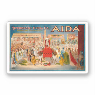 アイダオペラヴィンテージポスター(1908年) シール