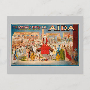 アイダオペラヴィンテージポスター(1908年) ポストカード