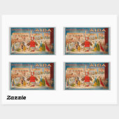 アイダオペラヴィンテージポスター(1908年) 長方形シール (シート)