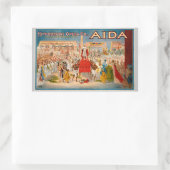 アイダオペラヴィンテージポスター(1908年) 長方形シール (バッグ)