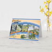 アイダホからのレトロの挨拶 カード (黄色い花)