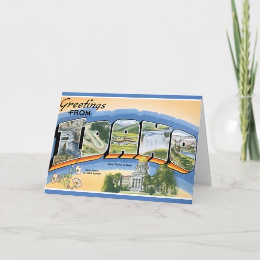 アイダホからのレトロの挨拶 カード (正面)