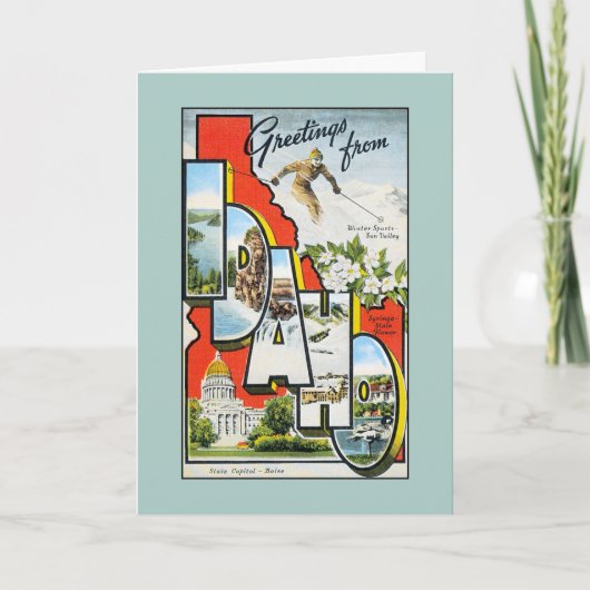 アイダホからのヴィンテージの挨拶 カード (正面)
