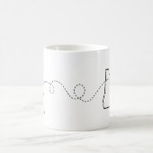 アイダホからオレゴンへ – ハート2ハート コーヒーマグカップ (中央)