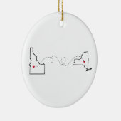 アイダホからニューヨークへハート2ハート セラミックオーナメント (右)