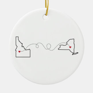 アイダホからニューヨークへハート2ハート セラミックオーナメント