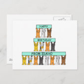 アイダホのハッピーバースデー猫たち ポストカード (正面/裏面)