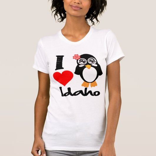 アイダホのペンギン- I愛アイダホ Tシャツ (正面)