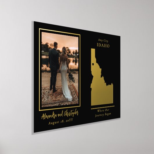アイダホの写真を始結婚めた場所 箔ポスター (レイダウン)