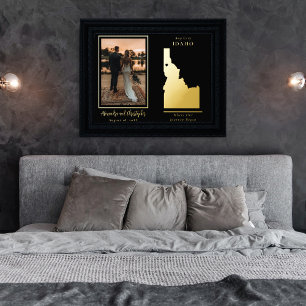 アイダホの写真を始結婚めた場所 箔ポスター