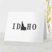 アイダホの名前の州の定形手紙の大きい挨拶 カード (黄色い花)