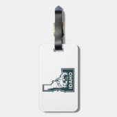 アイダホの地図ベア ラゲッジタグ (裏面縦)