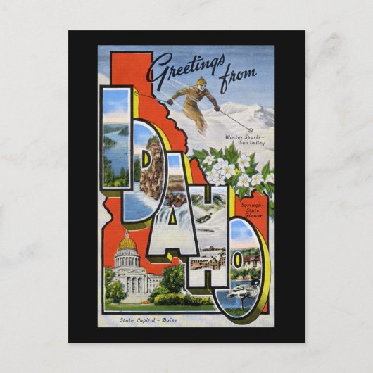 アイダホの挨拶 ポストカード (正面)
