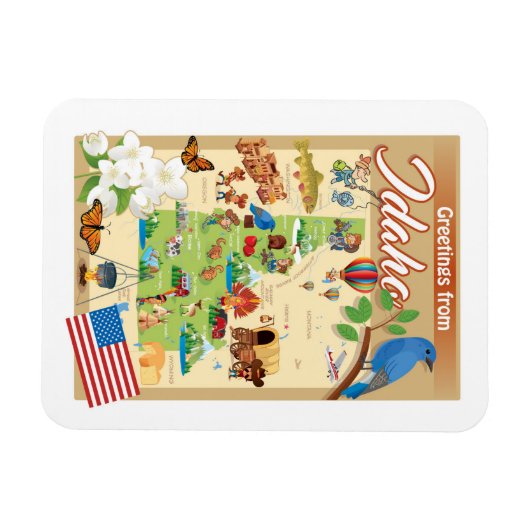 アイダホの挨拶 マグネット (横)