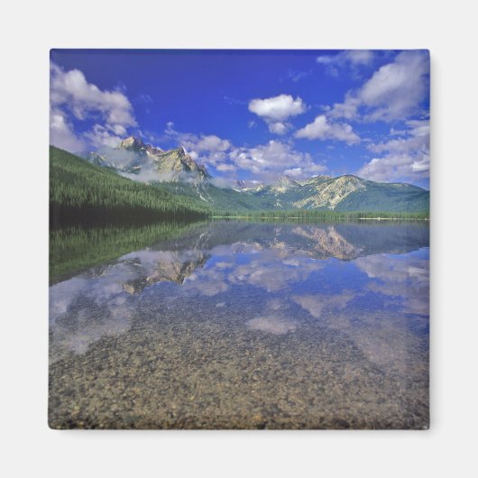 アイダホの沢東山脈にあるスタンリー湖 マグネット (正面)