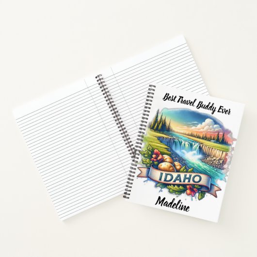 アイダホの滝を探索す素晴らしる ノートブック (内部)