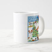 アイダホの漫画の地図 ジャンボコーヒーマグカップ (正面右)