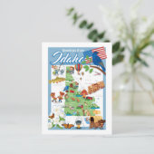 アイダホの漫画の地図 ポストカード (スタンド正面)