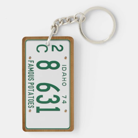 アイダホの1974年のヴィンテージのナンバープレートKeychain キーホルダー (裏面)