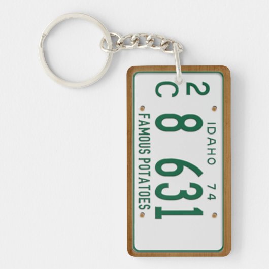 アイダホの1974年のヴィンテージのナンバープレートKeychain キーホルダー (正面)