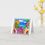 アイダホは、Idahomeの不動産仲介業者、Idaの家のおもしろい歓迎します カード (黄色い花)