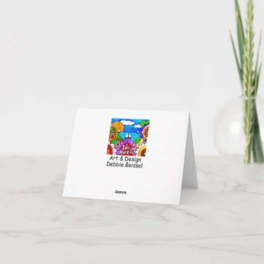 アイダホは、Idahomeの不動産仲介業者、Idaの家のおもしろい歓迎します カード (裏面)