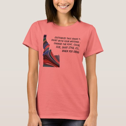 アイダホカスタムシャツ – 選挙その他との共演 Tシャツ (正面)