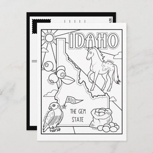 アイダホカラーメコラージュ ポストカード (正面/裏面)