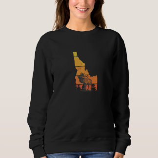 アイダホクールエルク・アイダホ鹿アニマルハンター スウェットシャツ