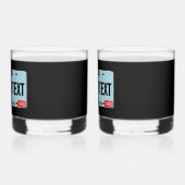 アイダホサスカッチ免許プレート ウイスキーグラス (左)