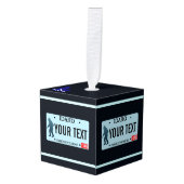 アイダホサスカッチ免許プレート キューブオーナメント (正面アングル)