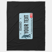 アイダホサスカッチ免許プレート フリースブランケット (正面)