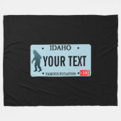 アイダホサスカッチ免許プレート フリースブランケット (正面(横))