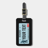 アイダホサスカッチ免許プレート ラゲッジタグ (正面縦)