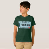 アイダホサスカッチ免許プレート Tシャツ (正面フル)