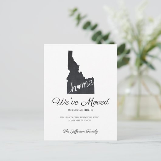 アイダホシャルボード州マップ移動はがき 案内ポストカード (スタンド正面)