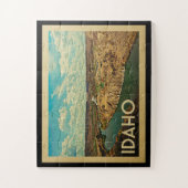 アイダホスネークリバーキャニオンヴィンテージトラベル ジグソーパズル (縦)
