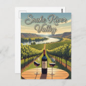 アイダホスネーク川渓谷ハガキのブドウ園 ポストカード (正面/裏面)