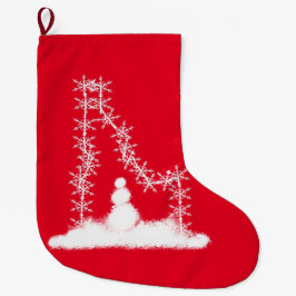 アイダホスノーフレークラージクリスマスストッキング ラージクリスマスストッキング