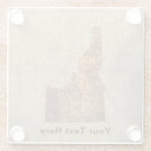 アイダホスパッドの地図 ガラスコースター (裏面)