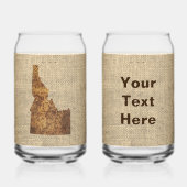 アイダホスパッドの地図 ガラス缶 (正面)