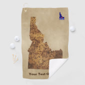 アイダホスパッドの地図 ゴルフタオル (インサイチュ)