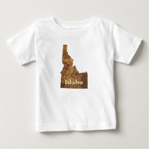 アイダホスパッドの地図 ベビーTシャツ