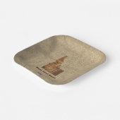 アイダホスパッドの地図 ペーパープレート (傾斜あり)